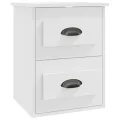 Tables de chevet murales 2 pcs blanc 41,5x36x53 cm