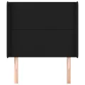 Tête de lit avec oreilles Noir 83x16x118/128 cm Similicuir