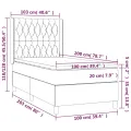 cadre de lit matelas et LED Rose 100x200 cm Velours