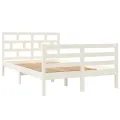 Cadre de lit Blanc Bois de pin massif 120x200 cm