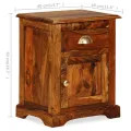 Table de chevet Bois massif de Sesham 40 x 30 x 50 cm
