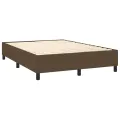 cadre de lit avec matelas Marron foncé 140x190 cm