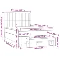 cadre de lit avec matelas Marron foncé 140x190 cm