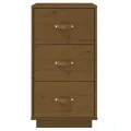 Tables de chevet 2pcs Marron miel 40x40x75cm Bois de pin massif