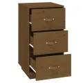 Tables de chevet 2pcs Marron miel 40x40x75cm Bois de pin massif