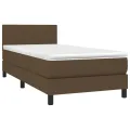 cadre de lit avec matelas Marron foncé 90x190 cm