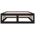 Cadre de lit Noir 90x200 cm Bois massif