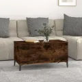 Table basse Chêne fumé 90x44,5x45 cm Bois d'ingénierie