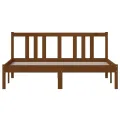 Cadre de lit Marron miel Bois massif 140x190 cm