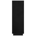 Bibliothèque/Séparateur de pièce Noir 80x35x103 cm Pin massif
