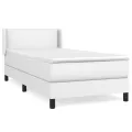 cadre de lit avec matelas Blanc 100x200cm Similicuir