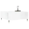 Table basse blanc 80x80x36,5 cm bois d'ingénierie