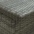 Ensemble de bar 3 pcs Résine tressée Gris