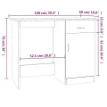 Bureau Sonoma gris 100x50x76 cm Bois d'ingénierie