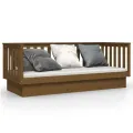 Lit de jour Marron miel 75x190 cm Bois de pin massif