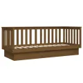 Lit de jour Marron miel 75x190 cm Bois de pin massif