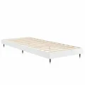 Cadre de lit blanc brillant 75x190 cm bois d'ingénierie