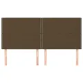 Têtes de lit 4 pcs Marron Foncé 80x5x78/88 cm Tissu