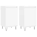Buffets 2 pcs blanc 40x35x70 cm bois d’ingénierie