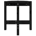 Table basse Noir Ø 42,5x45 cm Bois massif de pin