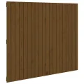 Tête de lit murale Marron miel 127,5x3x110cm Bois massif de pin