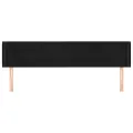 Tête de lit avec oreilles Noir 163x16x78/88 cm Velours