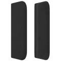 Tête de lit avec oreilles Noir 163x16x78/88 cm Velours