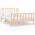 Cadre de lit Bois de pin massif 140x190 cm