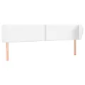 Tête de lit avec oreilles Blanc 163x23x78/88 cm Similicuir