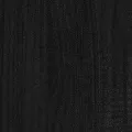 Cadre de lit Noir Bois massif 75x190 cm Petit simple