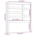 Tête de lit 81x4x104 cm Bois massif de pin