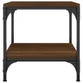 Tables d'appoint 2 pcs Chêne marron 40x40x40 cm Bois ingénierie