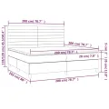 cadre de lit avec matelas Bleu 200x200 cm Tissu