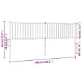 Tête de lit métal blanc 200 cm