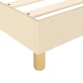 cadre de lit avec matelas Crème 100x200 cm Tissu