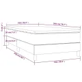 cadre de lit avec matelas Crème 100x200 cm Tissu