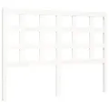 Cadre de lit avec tête de lit blanc 120x200 cm bois massif