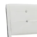 Cadre de lit Blanc Similicuir 140 x 200 cm