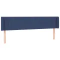 Tête de lit avec oreilles Bleu 203x16x78/88 cm Tissu