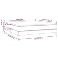 cadre de lit avec matelas Bleu 160x200 cm Tissu
