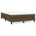 cadre de lit Marron foncé 140x190 cm Tissu