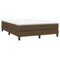 cadre de lit Marron foncé 140x190 cm Tissu
