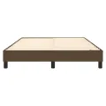 cadre de lit Marron foncé 140x190 cm Tissu