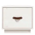 Table de chevet Blanc 40x34x35 cm Bois de pin solide