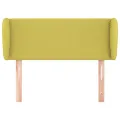 Tête de lit avec oreilles Vert 83x23x78/88 cm Tissu