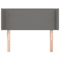 Tête de lit avec oreilles Gris foncé 103x16x78/88 cm Tissu