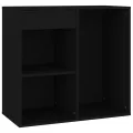 Armoire à cosmétiques noir 80x40x75 cm bois d'ingénierie