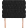 Têtes de lit 2 pcs Noir 100x7x78/88 cm Velours