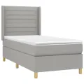 cadre de lit matelas LED Gris clair 80x200cm Tissu