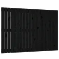 Tête de lit murale Noir 127,5x3x90 cm Bois massif de pin